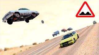 BeamNG Drive - Racing & Crashing On The Long Wavy Desert Road #2