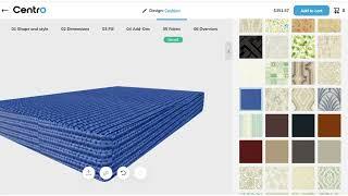 Salsita 3D Configurator: Centro Cushions Preview