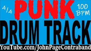 Punk Rock Drum Backing Track 100 bpm Skate Beat