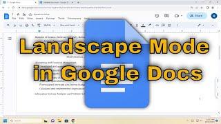 How to Make Google Docs Landscape Mode [Guide]