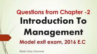 introduction to management part  2, planning management function, 2016 E.C