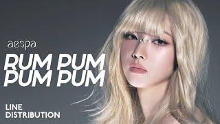 aespa — Rum Pum Pum Pum (Cover) | Line Distribution