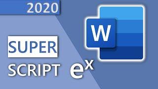 How to superscript in Word / How type an exponent (with shortcuts) in 1 MINUTE (HD 2020)