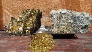 Pyrite and Arsenopyrite chalcopyrite are common minerals associated with gold deposits