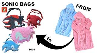 HOW TO MAKE PLUSH BAGS FROM A BATHROBE