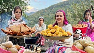 Pişirme Aperatifleri Karışımı! Köyde Tavuk KFC, Samboose ve Patates Topları