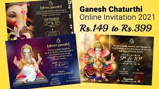 Ganesh Chaturthi online invitation 2021 | Starts at Rs.149