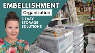 Craft Room Organization - Embellishments | 3 Simple Storage Solutions | Creative Design Team Collab