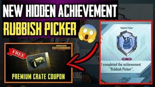 GET FREE PREMIUM CRATE COUPON | RUBBISH PICKER HIDDEN ACHIEVEMENT TUTORIAL MALAYALAM | PUBG MOBILE