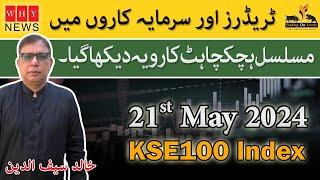 Daily Call of 21st May 2024 for #PSX #KSE100 by #KhalidSaifuddin