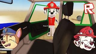 CHASE, MARSHALL Y ZUMA DE PAW PATROL TIENEN UN VIAJE LARGO EN ROBLOX! 