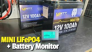 Wattcycle MINI 12V 100Ah LiFePO4 & Battery Monitor