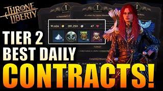 Throne & Liberty - The Fastest and Easiest Level 55 Resistance Contracts! (tier 2) Do These Daily!