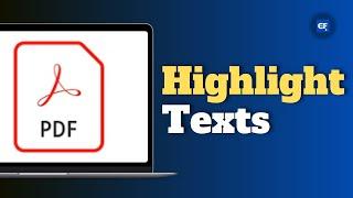 How to Highlight Texts on PDF File