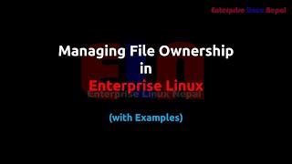 Managing File or Directory Ownership in Enterprise Linux (with Example)