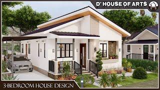 3 BEDROOM | 78 SQM.(6.5m x 12m) | 839 SQFT. | Simple And Elegant Modern Bungalow House Design | 2T&B