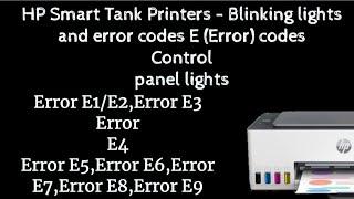 HP Smart Tank Printer 580 - Blinking lights and error codes codes Control panel lights blinking #hp