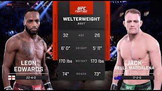 UFC London Leon Edwards vs Jack Della Maddalena WW Fight Simulation 󠁧󠁢󠁥󠁮󠁧󠁿 O2 Arena (Rumored)