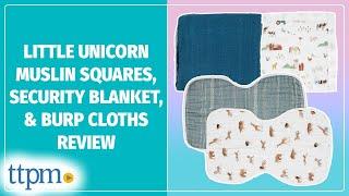 Little Unicorn Muslin Squares, Security Blanket, and Burp Cloths