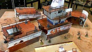 Stranded Ship Wargaming Terrain Kit from Plast Craft Games