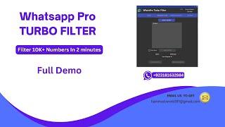 How To Filter Whatsapp Number |  Whatsapp Super Filter | Filter Unlimited numbers | Turbo Filter |