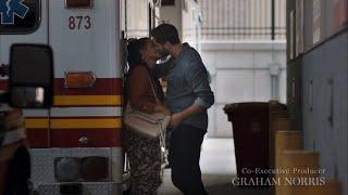 New Amsterdam 4x2 Kiss scene Max & Helen, Ryan Eggold & Freema Agyeman