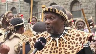 Amabutho gather outside court as battle for Zulu throne gets underway