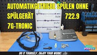 Flushing the automatic transmission without a transmission flushing device on a 722.9 transmission.