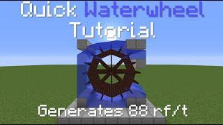 Quick Immersive Engineering  Waterwheel Setup Tutorial