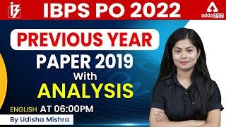 IBPS PO 2022 | IBPS PO Previous Year Question Paper 2019 | English by Udisha Mishra