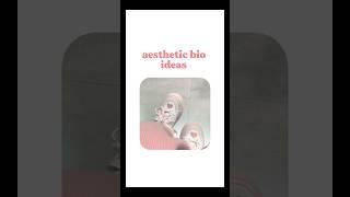 aesthetic bio ideas ˚.️(part 3) #aesthetic #instagram #shorts #shortsfeed #fypシ