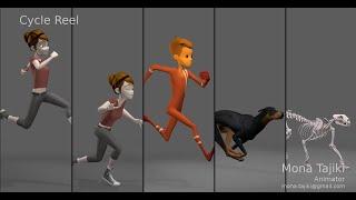 3D Animation | Walk cycle | Run cycle | quadruped cycle | Maya | Cycle Reel | Animation Mentor