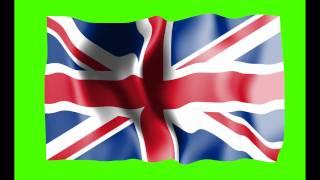 British Waving Flag Green Screen - Free Royalty Footage