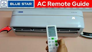 Bluestar AC Remote 2024  Bluestar AC Remote Function in Hindi Blue Star AC Remote Operation