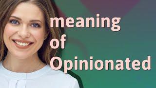 Opinionated | meaning of Opinionated