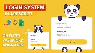 How to create Login Form using Google spreadsheet data | Animated Affects | B8