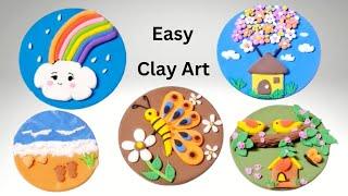 ~Making Easy Clay Art DIY with airdry clay/Satisfying clayart