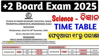  +2 Board Exam 2025 / Science stream Time Table #chseplus2exam2025 #chseexamtimetablescience