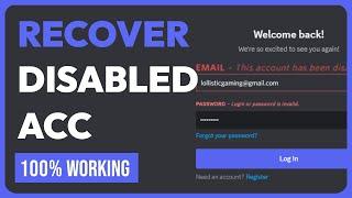 How To Recover Disabled Discord Account (Working 2024)