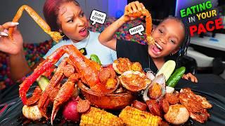 2X SPICY SEAFOOD BOIL MUKBANG KING CRAB & SNOW CRAB LEGS