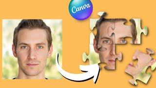 Turn photo into jigsaw puzzles Canva tutorial | Puzzle effect in Canva