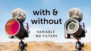 Variable ND Filters With vs. Without Comparison