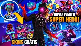 VAZOU! TUDO DO NOVO EVENTO SUPER HEROIS! SKIN SUPERVACUO, TENGEN GRÁTIS E MAIS NOVIDADES FREE FIRE