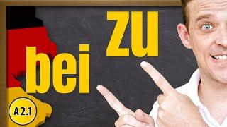 How and when to use the German prepositions zu & bei