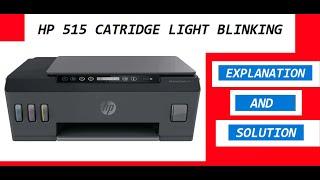 hp 515 catridge light blinking