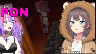 Natsuiro Matsuri Can't Stop Laughing At New Pon Queen | Minecraft [Hololive/Sub]