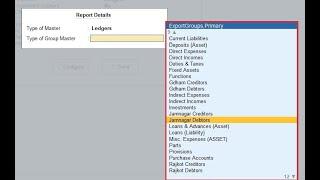 Tally Add On : Export Ledgers & Stock Items of Selected Group in XML in Tally Prime Software