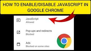 How To Enable/Disable JavaScript in Google Chrome (Android)|| Rsha26 Solutions