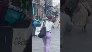 Girl walking in leggings  #shorts #short