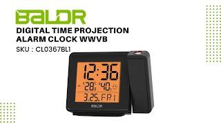 Baldr Digital Projection Alarm Clock with Atomic Time. Project Time on Ceiling